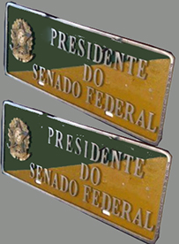 Placa de Carro em Bronze Fundido